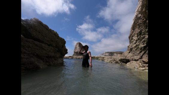 Isle of Wight Radio's Iona Stewart-Richardson trains for this year's Solent Swim.